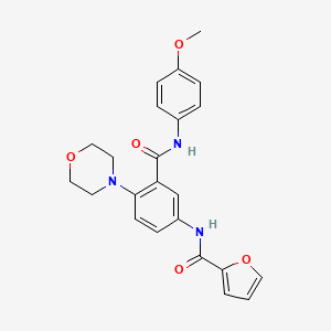 molecular formula C23H23N3O5 B4201292 N-[3-[(4-methoxyphenyl)carbamoyl]-4-morpholin-4-ylphenyl]furan-2-carboxamide 