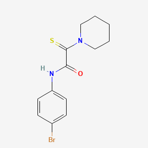 molecular formula C13H15BrN2OS B4201313 N-(4-bromophenyl)-2-(1-piperidinyl)-2-thioxoacetamide 