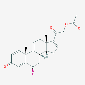 molecular formula C23H25FO4 B042014 [2-[(6S,8S,10R,13S,14S)-6-Fluoro-10,13-dimethyl-3-oxo-6,7,8,12,14,15-hexahydrocyclopenta[a]phenanthren-17-yl]-2-oxoethyl] acetate CAS No. 2476-74-6