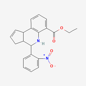 molecular formula C21H20N2O4 B4201477 ethyl 4-(2-nitrophenyl)-3a,4,5,9b-tetrahydro-3H-cyclopenta[c]quinoline-6-carboxylate 