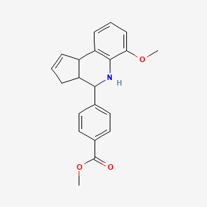 molecular formula C21H21NO3 B4201489 methyl 4-(6-methoxy-3a,4,5,9b-tetrahydro-3H-cyclopenta[c]quinolin-4-yl)benzoate 