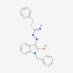 molecular formula C23H20N4OS B420149 benzyl 2-(1-benzyl-2-oxo-1,2-dihydro-3H-indol-3-ylidene)hydrazinecarbimidothioate 
