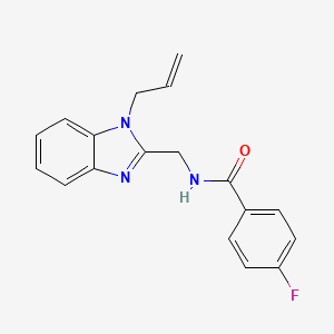 molecular formula C18H16FN3O B4201561 N-[(1-allyl-1H-benzimidazol-2-yl)methyl]-4-fluorobenzamide 