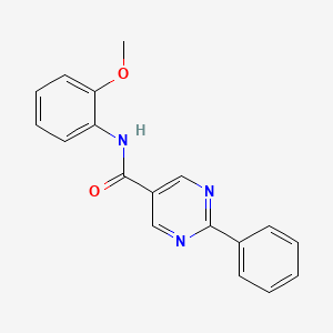 molecular formula C18H15N3O2 B4201628 N-(2-methoxyphenyl)-2-phenylpyrimidine-5-carboxamide 