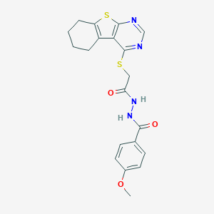 N'-(4-methoxybenzoyl)-2-(5,6,7,8-tetrahydro[1]benzothieno[2,3-d]pyrimidin-4-ylsulfanyl)acetohydrazide