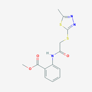 Methyl 2-({[(5-methyl-1,3,4-thiadiazol-2-yl)sulfanyl]acetyl}amino)benzoate