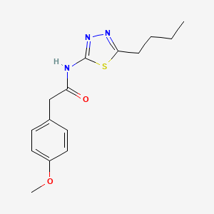 molecular formula C15H19N3O2S B4202097 N-(5-butyl-1,3,4-thiadiazol-2-yl)-2-(4-methoxyphenyl)acetamide 