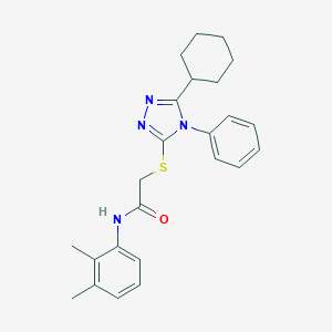 2-[(5-cyclohexyl-4-phenyl-4H-1,2,4-triazol-3-yl)sulfanyl]-N-(2,3-dimethylphenyl)acetamide