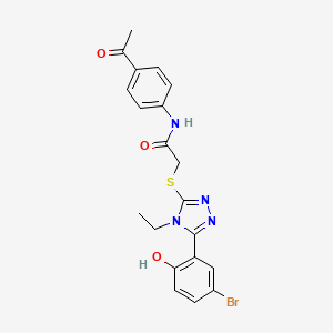 molecular formula C20H19BrN4O3S B4202196 N-(4-acetylphenyl)-2-{[5-(5-bromo-2-hydroxyphenyl)-4-ethyl-4H-1,2,4-triazol-3-yl]thio}acetamide 