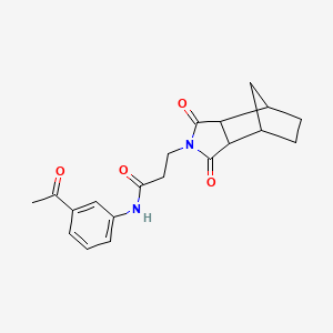 molecular formula C20H22N2O4 B4202230 N-(3-acetylphenyl)-3-(1,3-dioxooctahydro-2H-4,7-methanoisoindol-2-yl)propanamide 