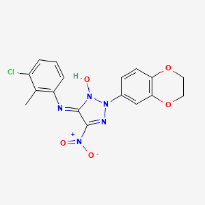 molecular formula C17H14ClN5O5 B4202304 N-(3-chloro-2-methylphenyl)-2-(2,3-dihydro-1,4-benzodioxin-6-yl)-5-nitro-2H-1,2,3-triazol-4-amine 3-oxide 