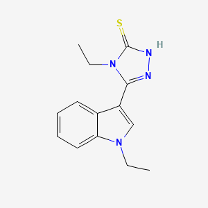 molecular formula C14H16N4S B4202493 4-ethyl-5-(1-ethyl-1H-indol-3-yl)-4H-1,2,4-triazole-3-thiol 