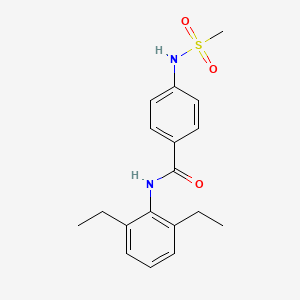 molecular formula C18H22N2O3S B4202512 N-(2,6-diethylphenyl)-4-[(methylsulfonyl)amino]benzamide 