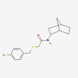 molecular formula C16H20BrNOS B4202580 N-(bicyclo[2.2.1]hept-2-yl)-2-[(4-bromobenzyl)sulfanyl]acetamide 