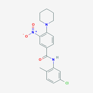 molecular formula C19H20ClN3O3 B4202683 N-(5-chloro-2-methylphenyl)-3-nitro-4-piperidin-1-ylbenzamide 