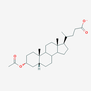 molecular formula C26H41O4- B420270 3-(Acetyloxy)cholan-24-oate 