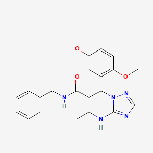 molecular formula C22H23N5O3 B4202763 N-benzyl-7-(2,5-dimethoxyphenyl)-5-methyl-4,7-dihydro[1,2,4]triazolo[1,5-a]pyrimidine-6-carboxamide 