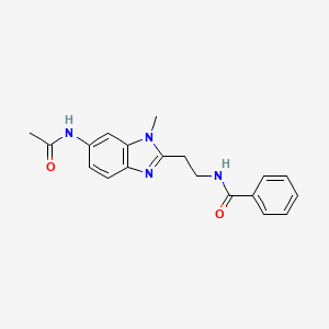 molecular formula C19H20N4O2 B4202765 N-[2-(6-acetamido-1-methylbenzimidazol-2-yl)ethyl]benzamide 