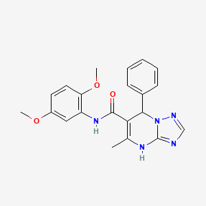 molecular formula C21H21N5O3 B4202851 N-(2,5-dimethoxyphenyl)-5-methyl-7-phenyl-4,7-dihydro[1,2,4]triazolo[1,5-a]pyrimidine-6-carboxamide 