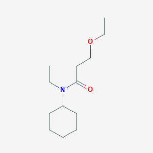 molecular formula C13H25NO2 B4202931 N-cyclohexyl-3-ethoxy-N-ethylpropanamide 