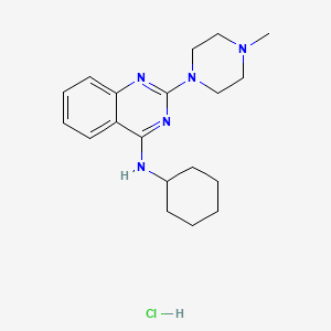 molecular formula C19H28ClN5 B4202963 N-cyclohexyl-2-(4-methylpiperazin-1-yl)quinazolin-4-amine;hydrochloride 