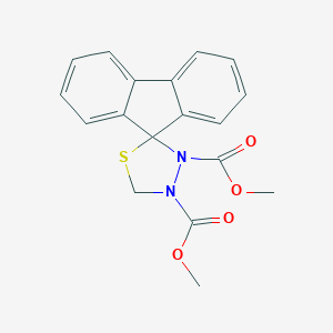 molecular formula C18H16N2O4S B420358 Dimethyl spiro[1,3,4-thiadiazolidine-2,9'-fluorene]-3,4-dicarboxylate 