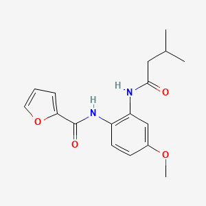 molecular formula C17H20N2O4 B4203774 N-{4-methoxy-2-[(3-methylbutanoyl)amino]phenyl}-2-furamide 