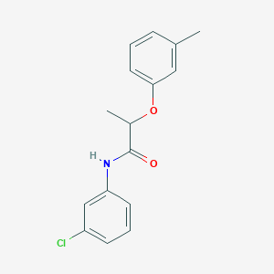 molecular formula C16H16ClNO2 B4203952 N-(3-chlorophenyl)-2-(3-methylphenoxy)propanamide 