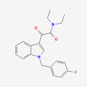 molecular formula C21H21FN2O2 B4203972 NN-DIETHYL-2-{1-[(4-FLUOROPHENYL)METHYL]-1H-INDOL-3-YL}-2-OXOACETAMIDE 