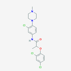 molecular formula C20H22Cl3N3O2 B4203992 N-[3-chloro-4-(4-methyl-1-piperazinyl)phenyl]-2-(2,4-dichlorophenoxy)propanamide 