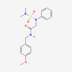 molecular formula C18H23N3O4S B4204034 2-[(Dimethylsulfamoyl)(phenyl)amino]-N-[(4-methoxyphenyl)methyl]acetamide 