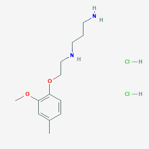 molecular formula C13H24Cl2N2O2 B4204049 N'-[2-(2-methoxy-4-methylphenoxy)ethyl]propane-1,3-diamine;dihydrochloride 
