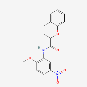 molecular formula C17H18N2O5 B4204118 N-(2-methoxy-5-nitrophenyl)-2-(2-methylphenoxy)propanamide 