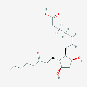 molecular formula C20H30D4O5 B042042 (Z)-3,3,4,4-Tetradeuterio-7-[(1R,2R,3R,5S)-3,5-dihydroxy-2-(3-oxooctyl)cyclopentyl]hept-5-enoic acid CAS No. 42932-59-2