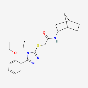 molecular formula C21H28N4O2S B4204205 N-bicyclo[2.2.1]hept-2-yl-2-{[5-(2-ethoxyphenyl)-4-ethyl-4H-1,2,4-triazol-3-yl]thio}acetamide 