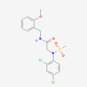 molecular formula C17H18Cl2N2O4S B4204249 N~2~-(2,4-dichlorophenyl)-N~1~-(2-methoxybenzyl)-N~2~-(methylsulfonyl)glycinamide 