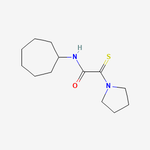 molecular formula C13H22N2OS B4204325 N-cycloheptyl-2-(1-pyrrolidinyl)-2-thioxoacetamide 