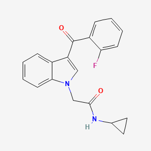 molecular formula C20H17FN2O2 B4204333 N-cyclopropyl-2-[3-(2-fluorobenzoyl)indol-1-yl]acetamide 