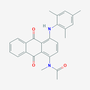 molecular formula C26H24N2O3 B420439 N-{9,10-DIOXO-4-[(2,4,6-TRIMETHYLPHENYL)AMINO]-9,10-DIHYDROANTHRACEN-1-YL}-N-METHYLACETAMIDE 