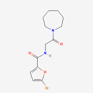 molecular formula C13H17BrN2O3 B4204396 N-[2-(1-azepanyl)-2-oxoethyl]-5-bromo-2-furamide 
