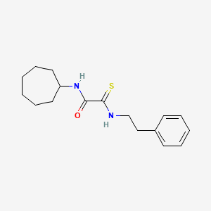 molecular formula C17H24N2OS B4204422 N-cycloheptyl-2-[(2-phenylethyl)amino]-2-thioxoacetamide 