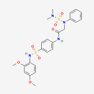 molecular formula C24H28N4O7S2 B4204459 N-{4-[(2,4-dimethoxyphenyl)sulfamoyl]phenyl}-N~2~-(dimethylsulfamoyl)-N~2~-phenylglycinamide 
