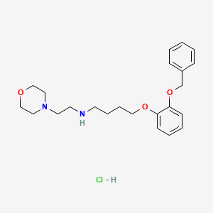 molecular formula C23H33ClN2O3 B4204584 N-(2-morpholin-4-ylethyl)-4-(2-phenylmethoxyphenoxy)butan-1-amine;hydrochloride 