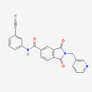 molecular formula C23H15N3O3 B4204652 N-(3-ethynylphenyl)-1,3-dioxo-2-(pyridin-3-ylmethyl)isoindole-5-carboxamide 