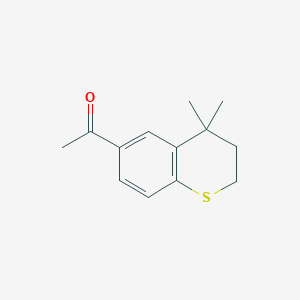 molecular formula C13H16OS B042047 1-(4,4-二甲基硫代色满-6-基)乙酮 CAS No. 88579-23-1