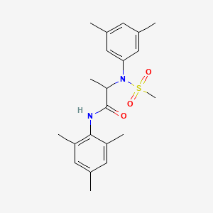 molecular formula C21H28N2O3S B4204741 N~2~-(3,5-dimethylphenyl)-N~1~-mesityl-N~2~-(methylsulfonyl)alaninamide 