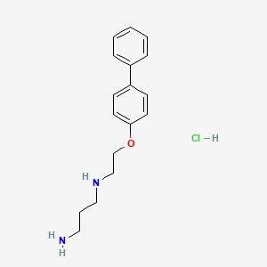 molecular formula C17H23ClN2O B4204772 N'-[2-(4-phenylphenoxy)ethyl]propane-1,3-diamine;hydrochloride 