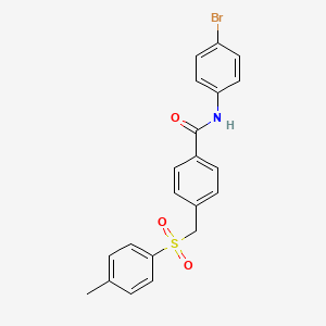 molecular formula C21H18BrNO3S B4204842 N~1~-(4-Bromophenyl)-4-{[(4-methylphenyl)sulfonyl]methyl}benzamide 