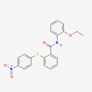 molecular formula C21H18N2O4S B4204951 N~1~-(2-Ethoxyphenyl)-2-[(4-nitrophenyl)sulfanyl]benzamide 