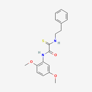 molecular formula C18H20N2O3S B4204969 N-(2,5-dimethoxyphenyl)-2-[(2-phenylethyl)amino]-2-thioxoacetamide 